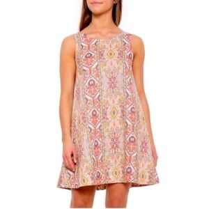 Rachel Zoe Linen Aztec Geometric Mini Dress